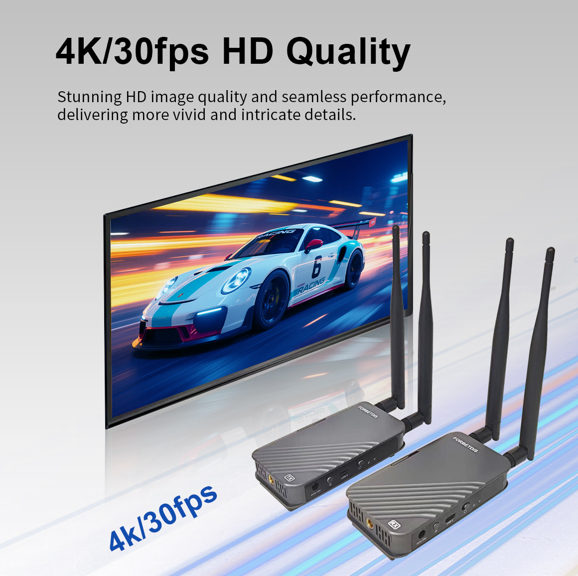 JM500PRO Wireless HDMI Video Transmitter and Receiver, 1640ft(500m), grey